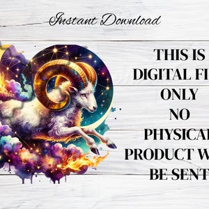 Celestial Zodiac Clipart Bundle: Mystical Astrology PNGs (Digital Download) image 10