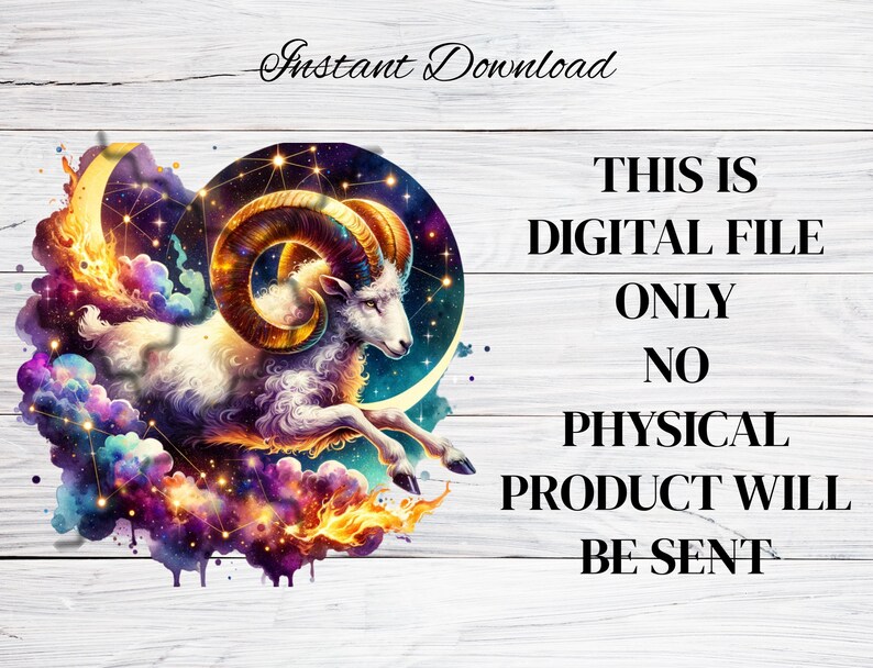 Celestial Zodiac Clipart Bundle: Mystical Astrology PNGs (Digital Download) image 10