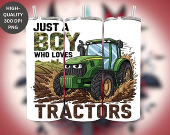 Muddy Tractor Tumbler Wrap PNG: sublimatieontwerp offroad-avontuur