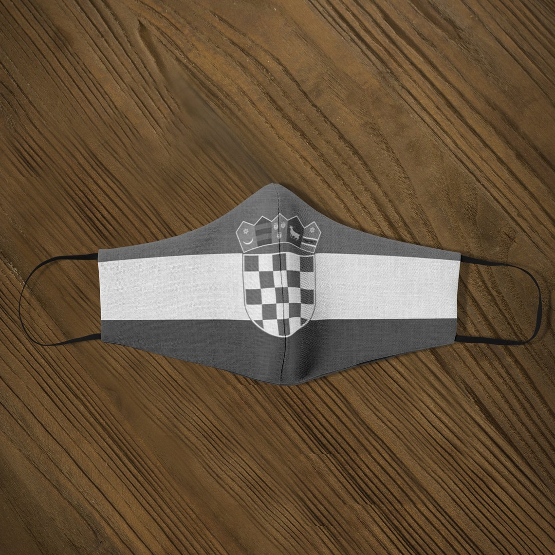 Croatian Flag Mask Croatia Mask Croatian Face Mask Croatian Etsy
