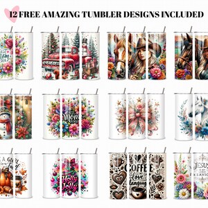 Adesivo per bicchiere termico con farfalla gioiello: design floreale a sublimazione (bicchiere termico sottile da 20 oz PNG) immagine 2