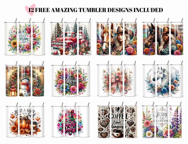 Adesivo per bicchiere termico con farfalla gioiello: design floreale a sublimazione (bicchiere termico sottile da 20 oz PNG) immagine 2