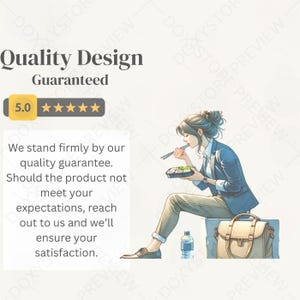 Watercolor Working Girl Clipart Bundle: Quirky Office Art (Digital Download PNG Set 5000x5000px ) image 8