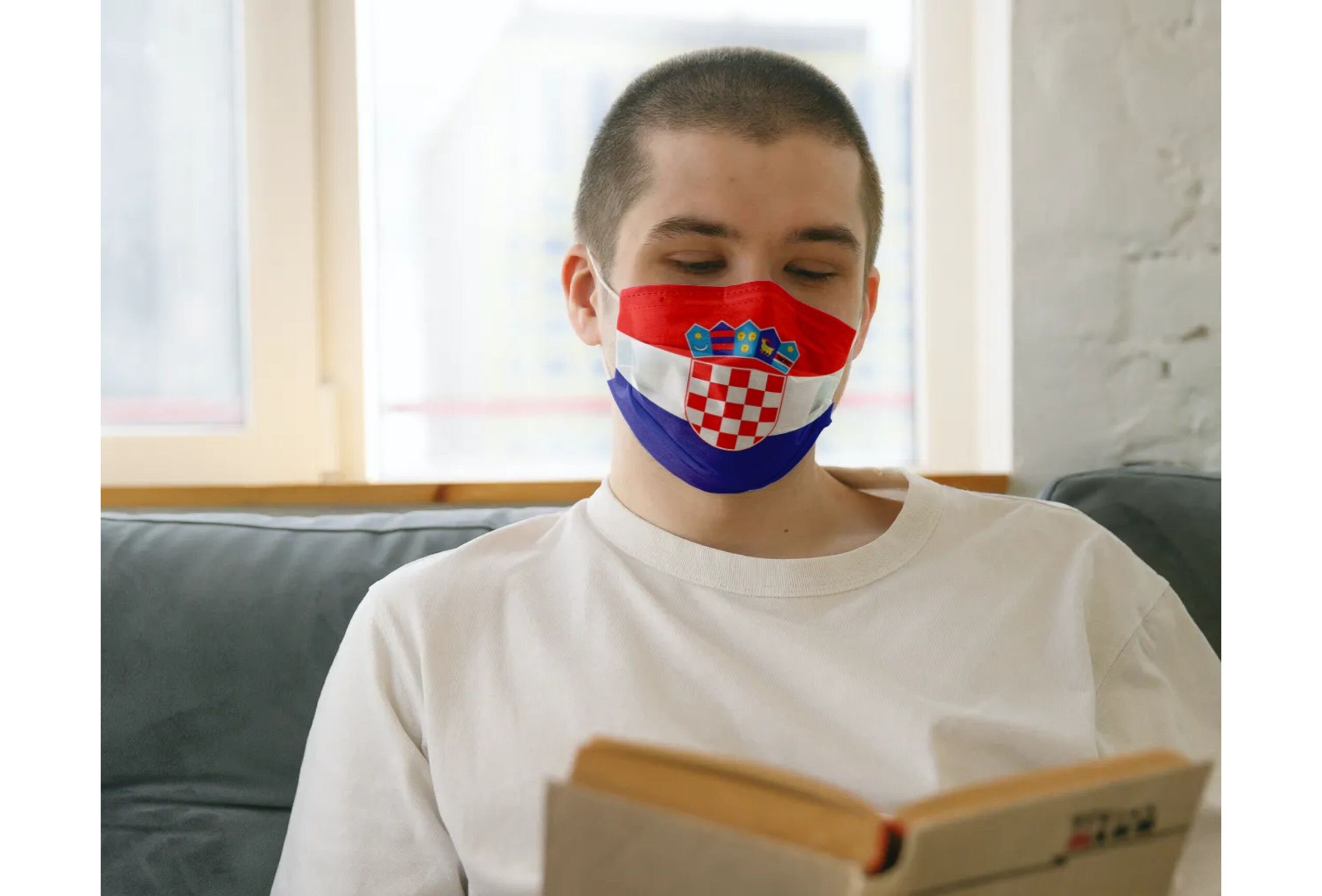 Croatian Adult Mask Awesome Mask Proud Croatian National Etsy