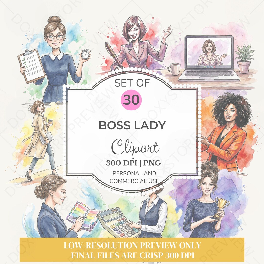 Boss Lady Clipart, Corporate Girl PNG, Confident Business Woman, Office ...