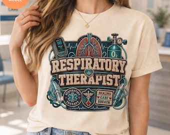 Shirt ademhalingstherapeut png, pulmonale zorgafbeelding, ontwerp ademhalingsspecialist, sublimatie, png-bestand downloaden