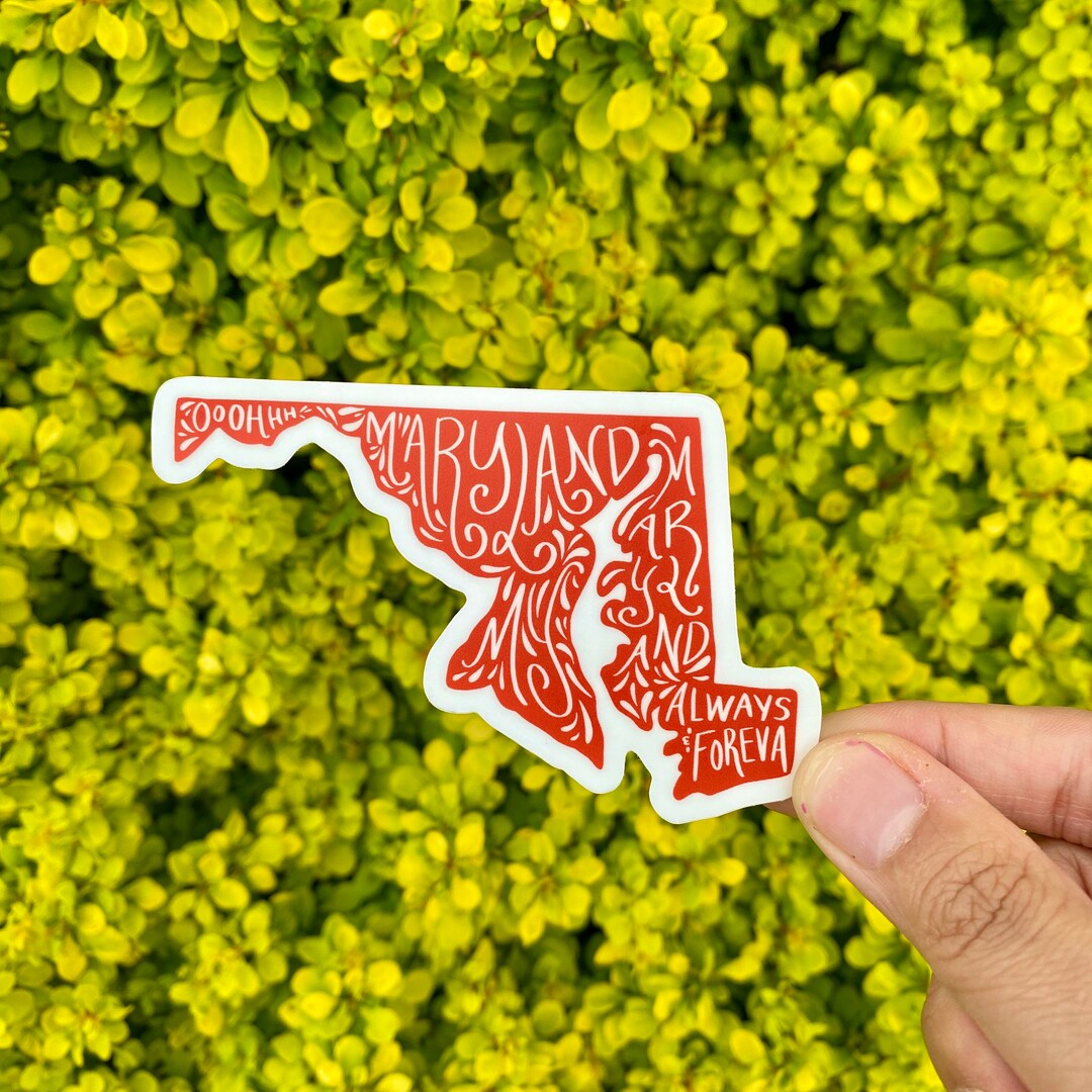 Oh Maryland My Maryland State Handlettering Sticker / High Etsy