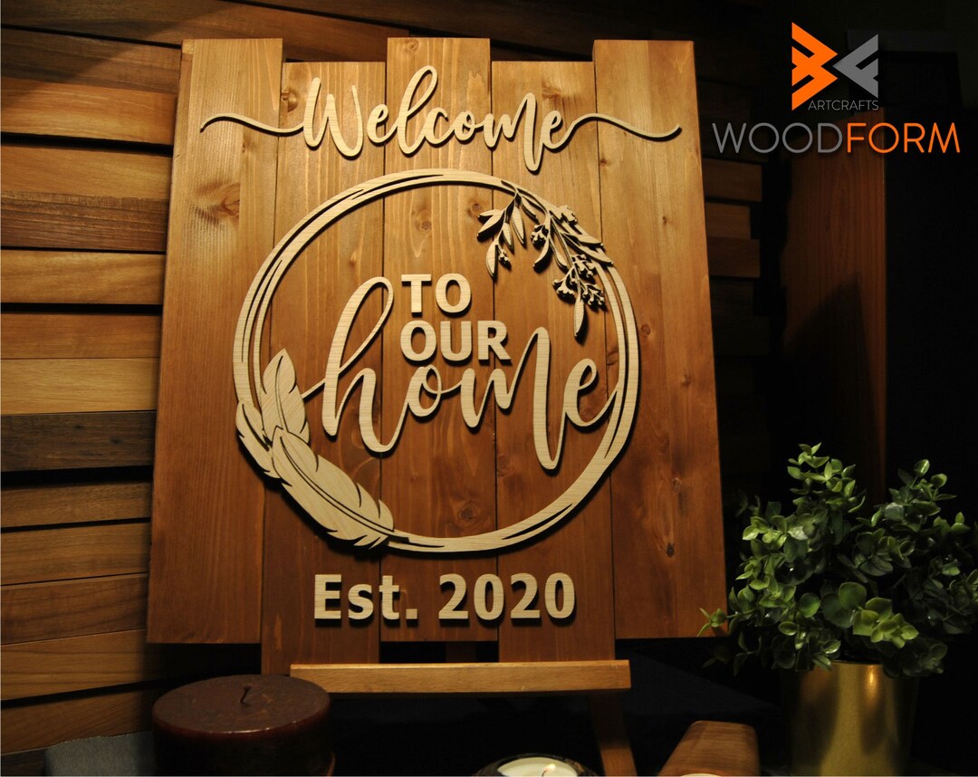 Home Sign, Sign, Home Sign, Date Sign, Anniversary Gift, Established Sign, Home