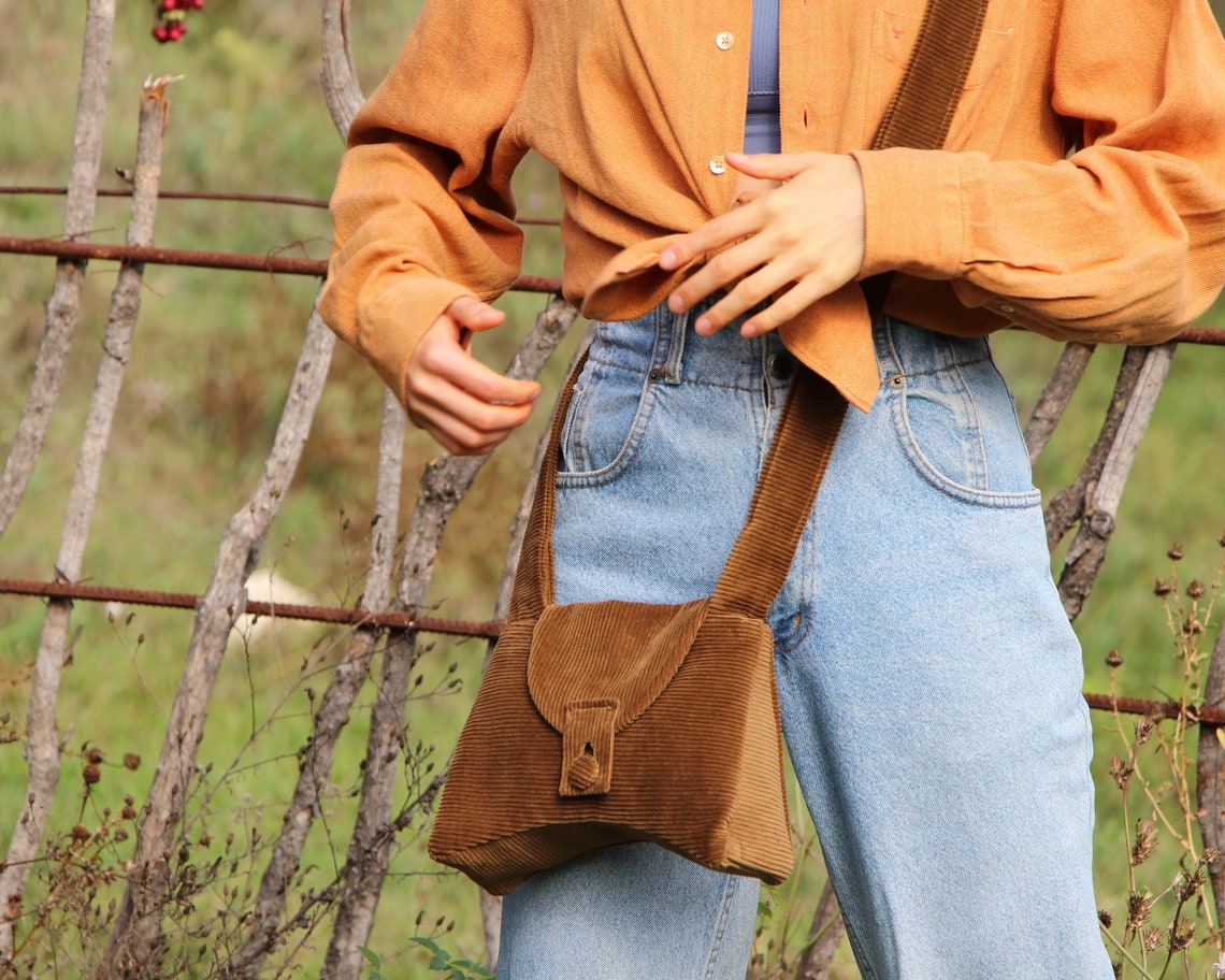Unique corduroy crossbody bag small crossbody purse small Etsy