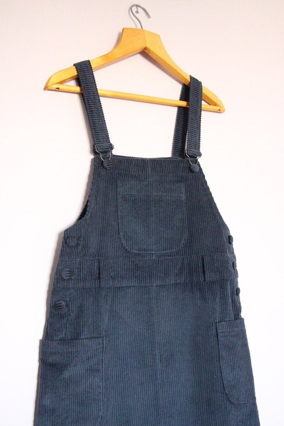 Long Corduroy Pinafore Women Dress With Pockets Long Overall - Etsy