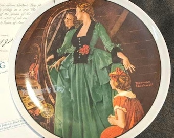 Norman Rockwell Collector's Plate: Grandma's Courting Dress, 1984
