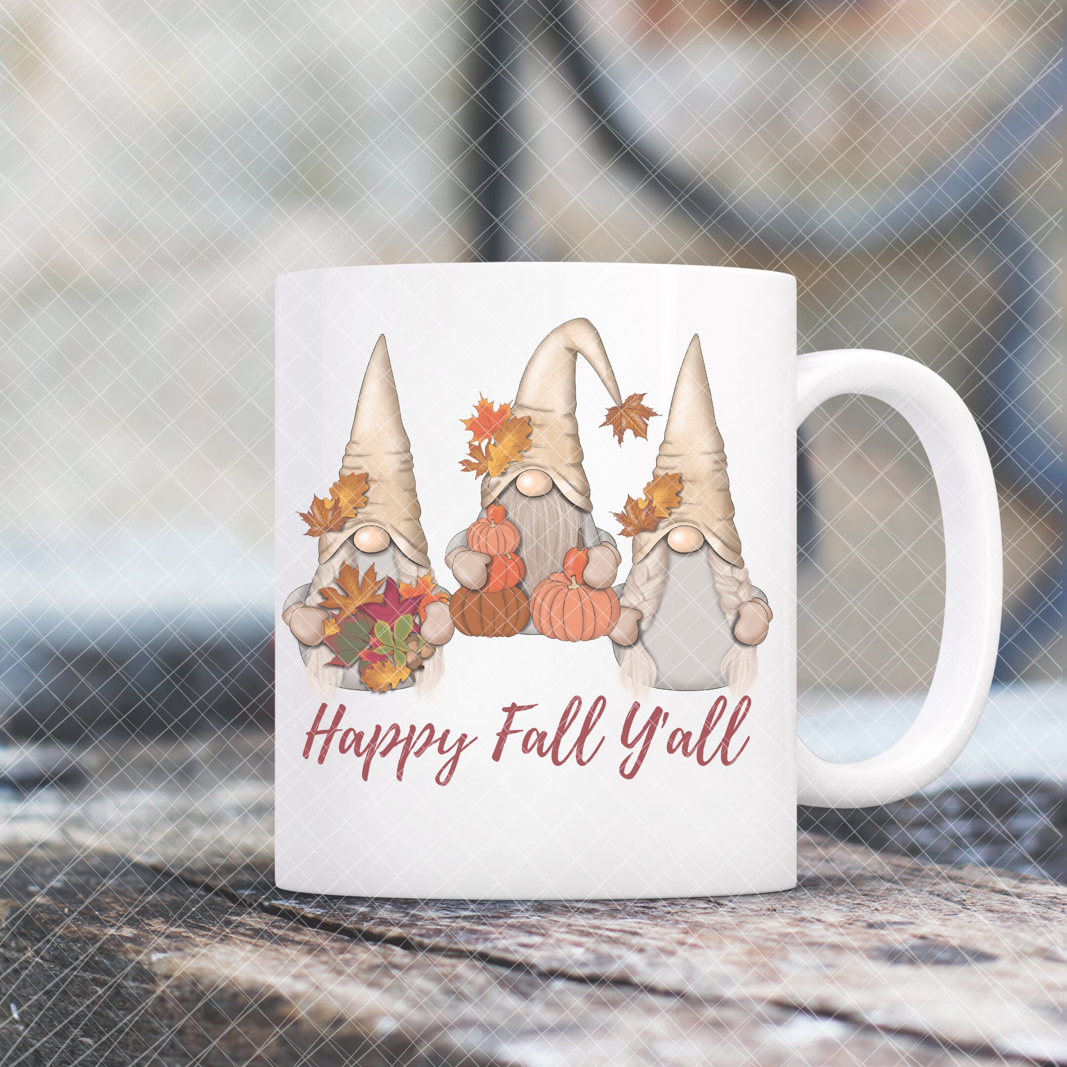 Happy Fall Y'all Gnome Coffee Mug/fall Mug/cute Etsy UK