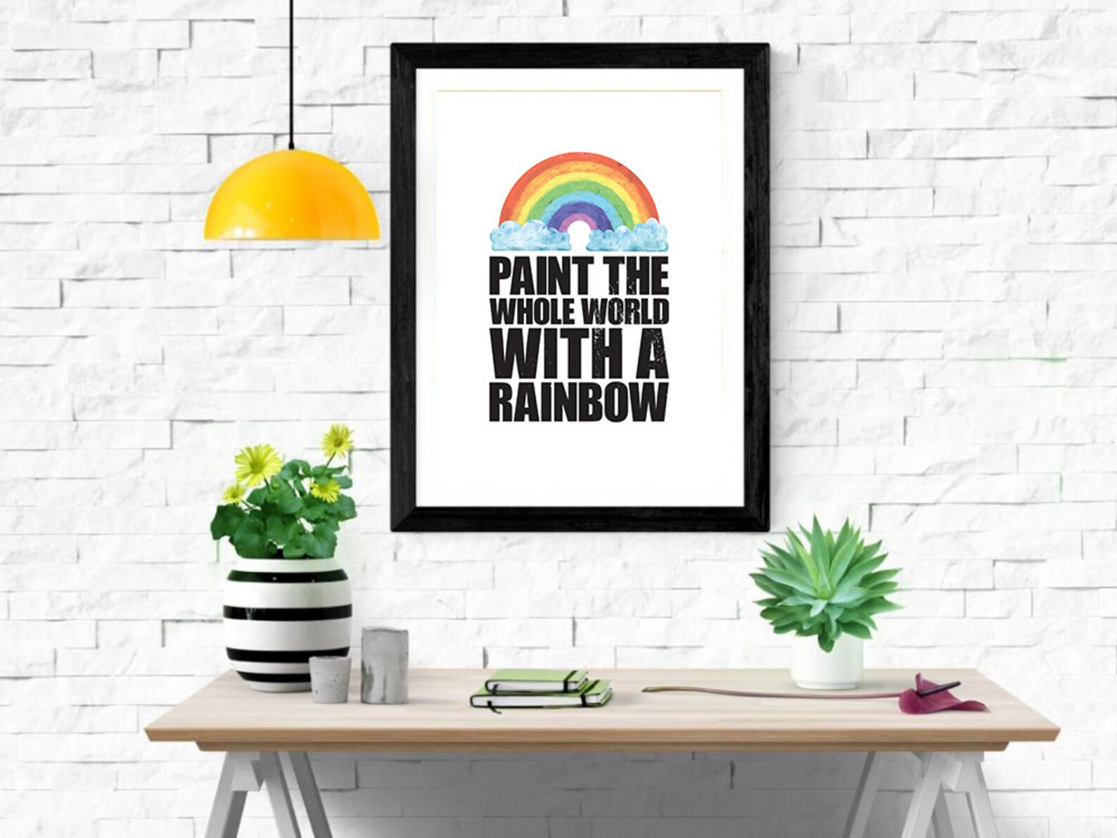 Paint The Whole World With A Rainbow Original Rainbow Etsy