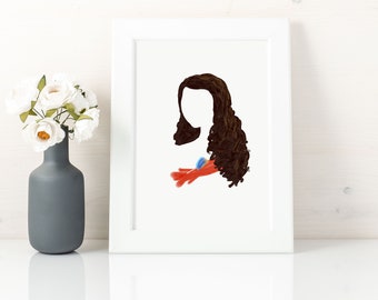 Island Princess print, Hawaiian princess art print, nursery wall decor girl, instant download, Island Princess gifts, Princess printable