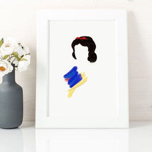 Snow White print, princess art print, nursery wall decor girl, instant download, snow white gifts, snow white printable