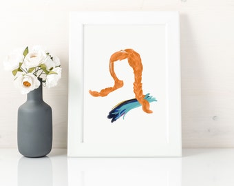 Norwegian Princess print, princess art print, nursery wall decor girl, instant download, Norwegian Princess gifts, princess printable