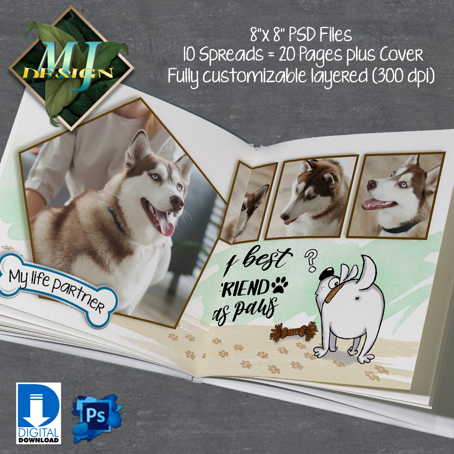 Fotoalbum Hund Vorlage mein Welpe Pet Fotoalbum Etsy