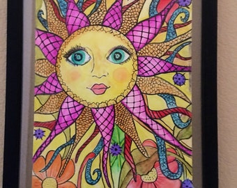 Here Comes The Sun - watercolor painting