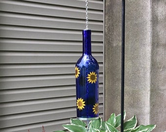 Blue Sunflower Wind Chime