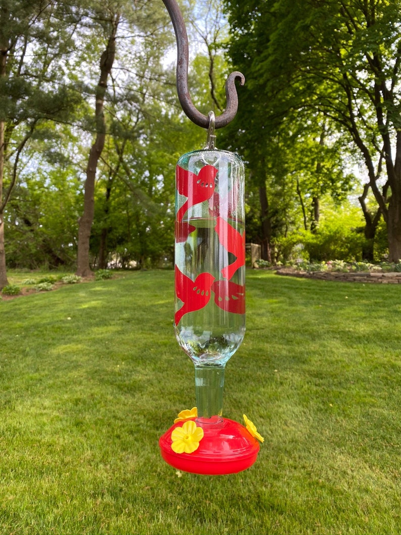Wine Bottle Hummingbird Feeder Etsy