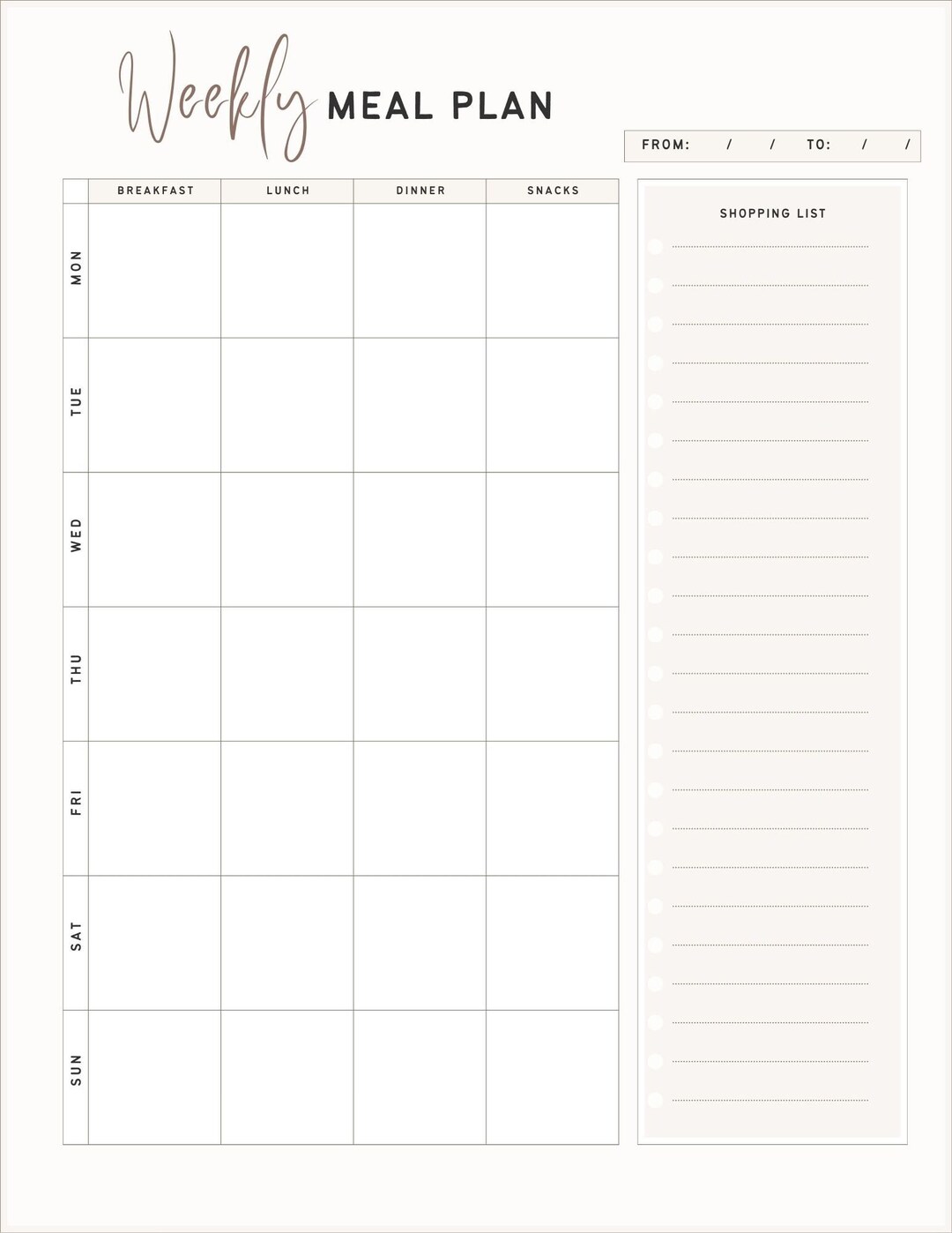 DOWNLOADABLE Meal Prepping Planner with Grocery List Etsy downloadable-meal-prepping-planner-with-grocery-list-etsy