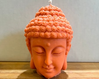 BUDDHA HEAD MEDITATION Candle  - Orange