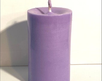 SPELL CANDLE PILLAR - Small Light Purple - 3.5" Tall