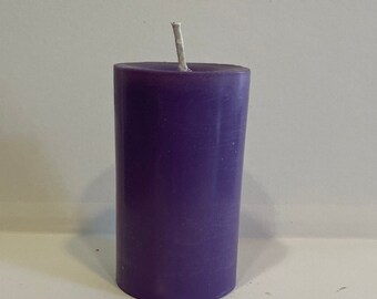 SPELL CANDLE PILLAR - Small Purple - 3.5" Tall