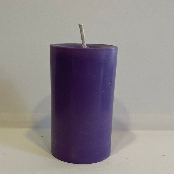 SPELL CANDLE PILLAR - Small Purple - 3.5" Tall