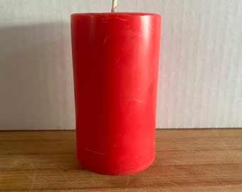 SPELL CANDLE PILLAR - Small Red - 3.5” Tall