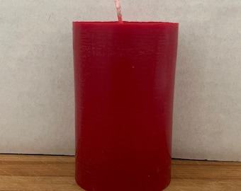 SPELL CANDLE PILLAR - Small Dark Red - 3.5” Tall