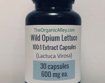 Wild Opium Lettuce 100:1 (100X) Extract capsules (Lactuca virosa) (30 count)