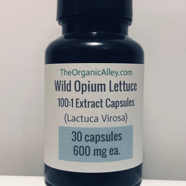 Wild Opium Lettuce 100:1 (100X) Extract capsules (Lactuca virosa) (30 count)