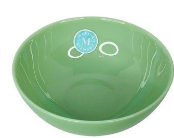 Martha Stewart 8" Green JADEITE Glass Round Serving Bowl