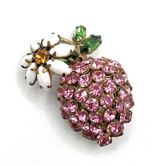 Vintage SCHREINER NEW YORK Trembler Pink Strawber… - image 2