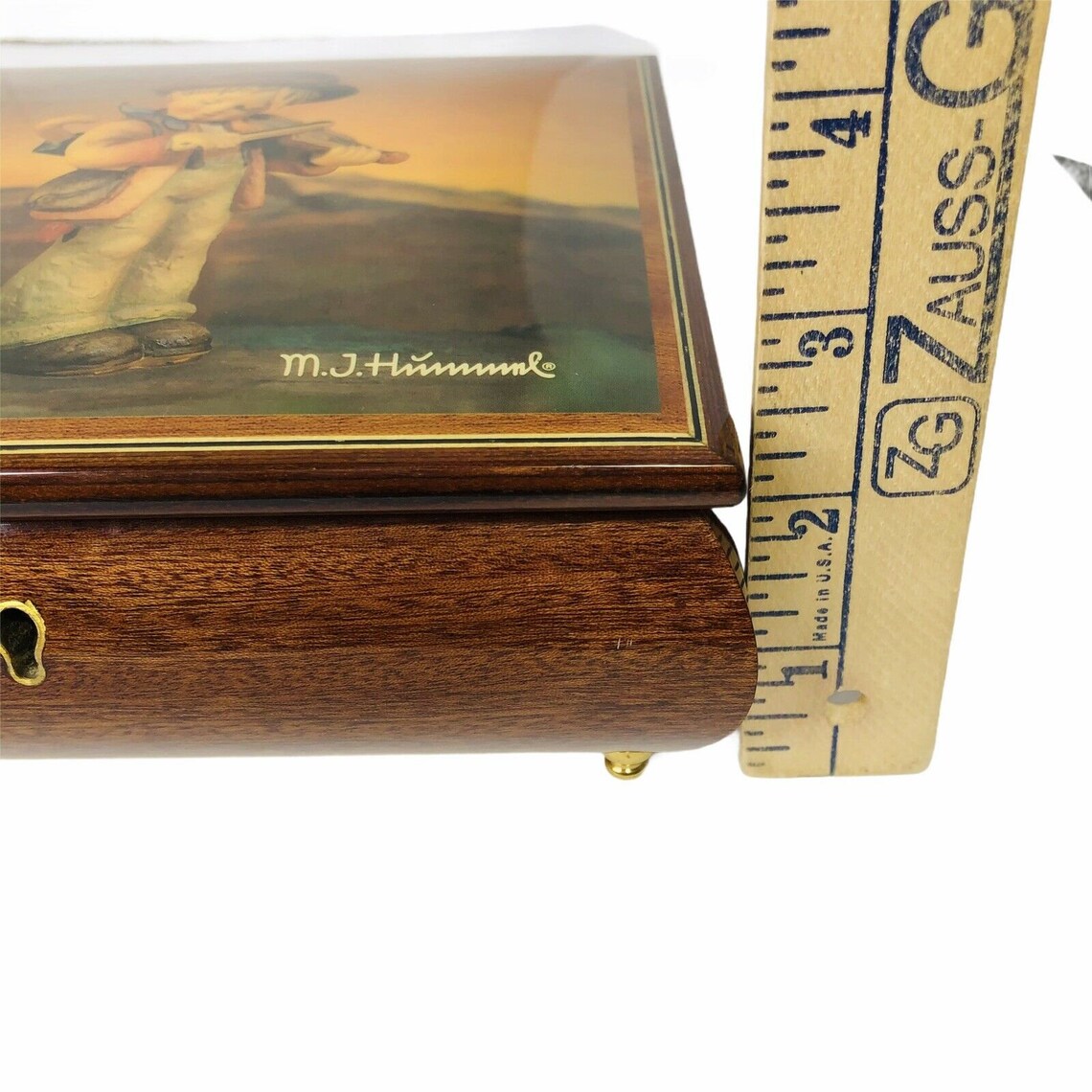 MJ Hummel Wooden Music Box Little Fiddler Made in Italy Etsy
