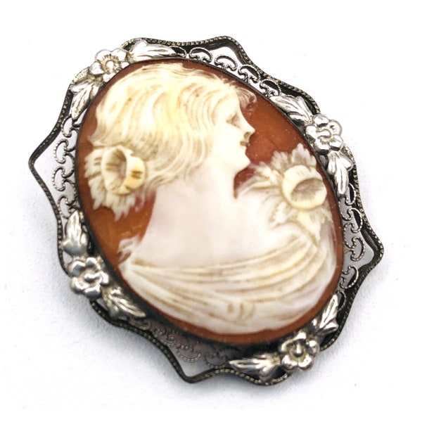 Vintage Cameo Brooch Etsy