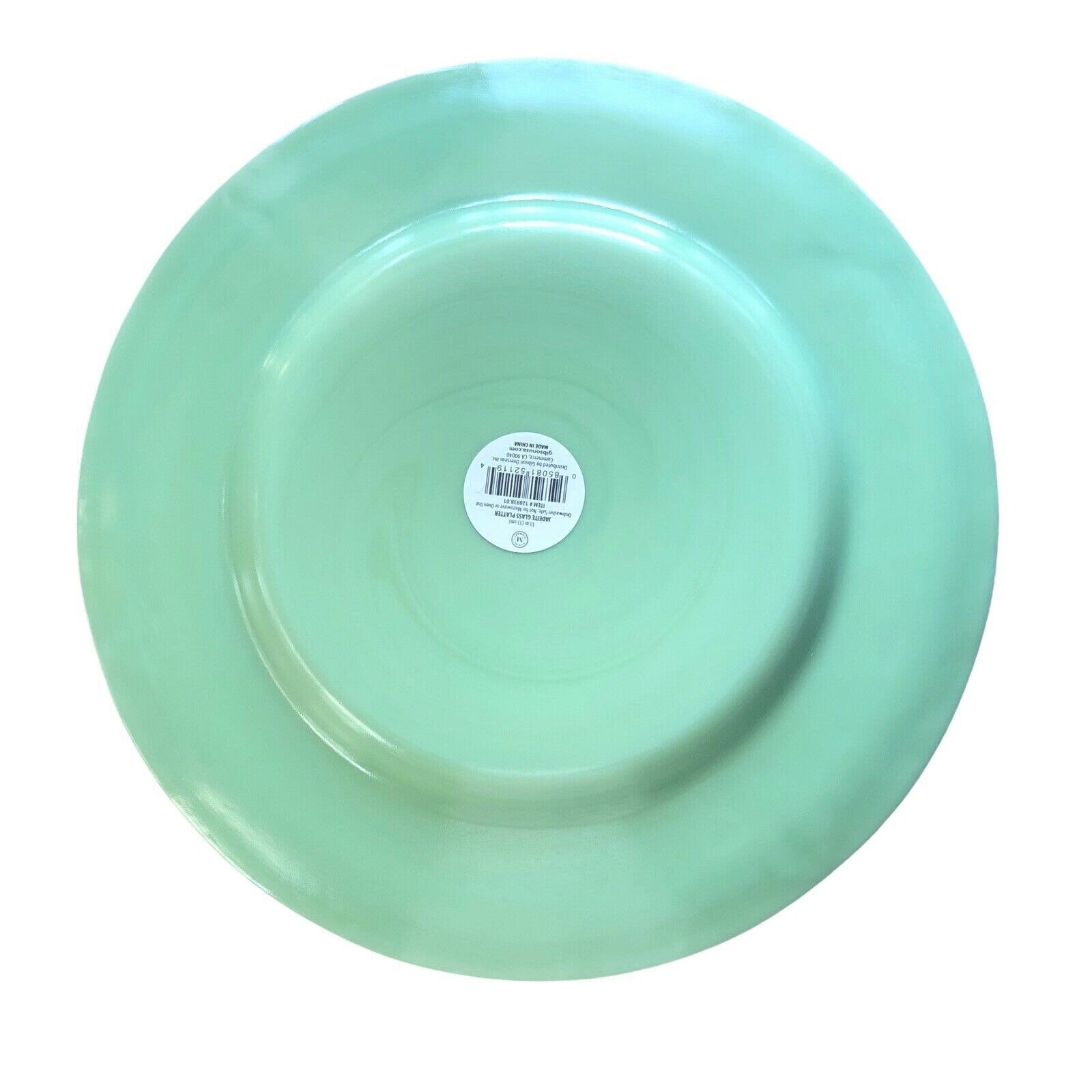 Home & Living Martha Stewart 13 JADEITE Glass Round Platter Plate Charger Platters Kitchen