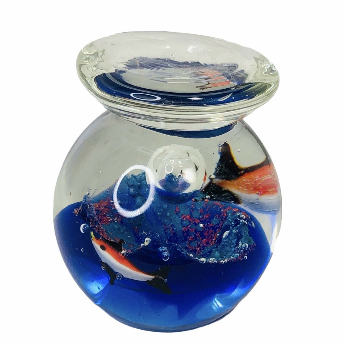 Murano Style Glass Nautical Fish Aquarium Multiple Fish Bowl Etsy