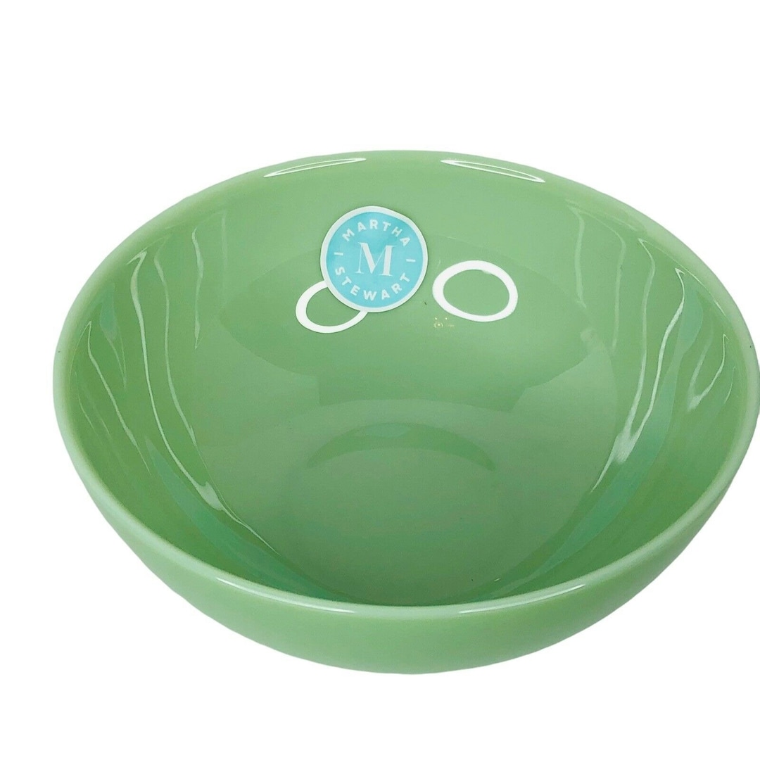 Martha Stewart Green JADEITE GLASS 10 Large Round Etsy