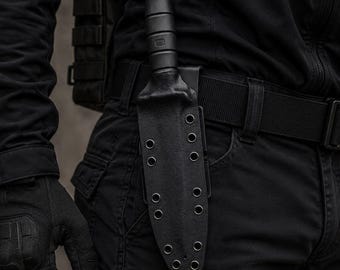 グロック78/81ナイフ用カイデックスシース。ブラック。ハンドメイドの