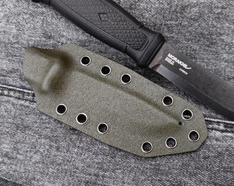 Kydex sheath for Morakniv Garberg knife. Olive kydex. Only the sheath.