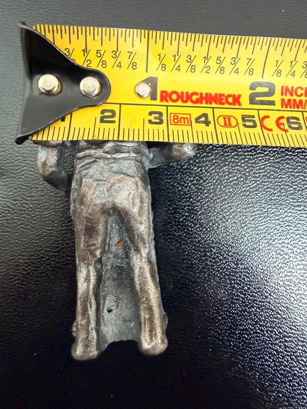 Tinnen kuiper vatenmaker beeldje vintage pewter image 4