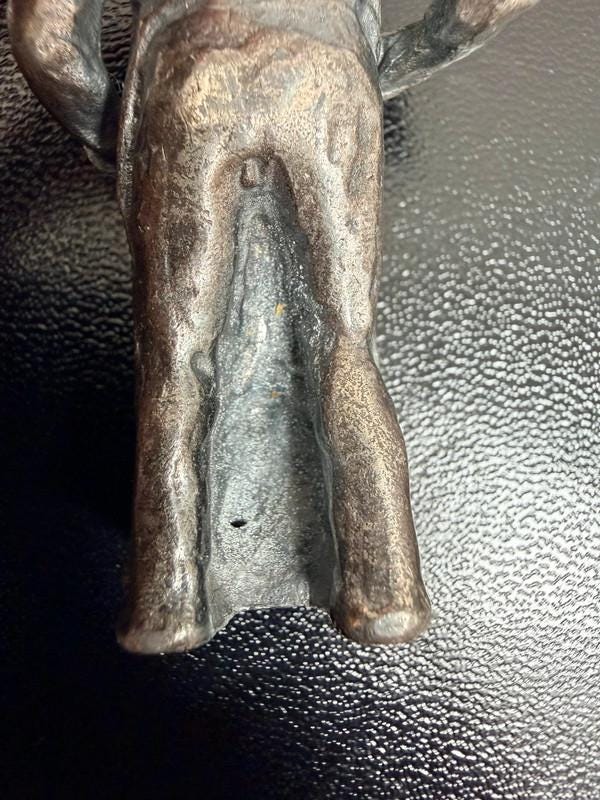 Tinnen kuiper vatenmaker beeldje vintage pewter image 9