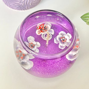 Lavender Butterfly Candle | Lavender Bergamot Candle | Spring Candle | Spring Decor | Lavender Candle Flowers | Candle Lavender | Butterfly