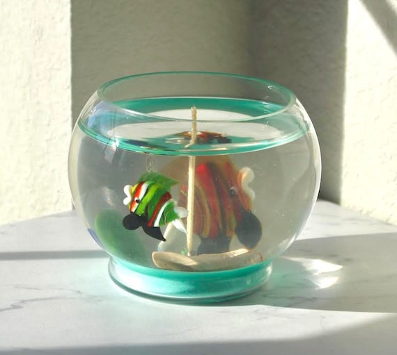 Adorable Fishbowl Candle, Special Christmas Gift, Bathroom Decor