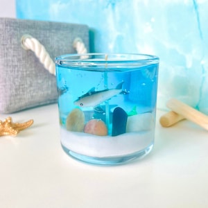 Bougie Shark Tank | Décoration requin | Décorations de requin | Décorations pour la maison en forme de requin | Décoration de salle de bain requin | Requin décoratif pour aquarium | Requin
