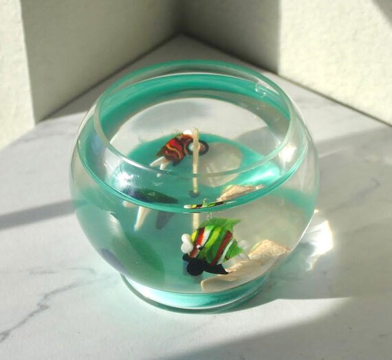 Adorable Fishbowl Candle, Special Christmas Gift, Bathroom Decor