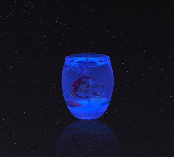 Glow in the Dark Fishbowl Candle Glow in the Dark Candle Etsy