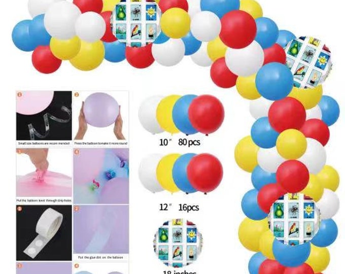 Loteria Balloons Garland Kit Loteria Theme Party Decorations Etsy